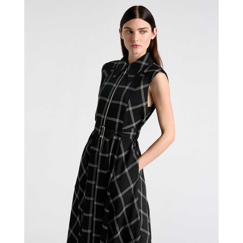 Cue Recycled Check Midi Dress image number 3